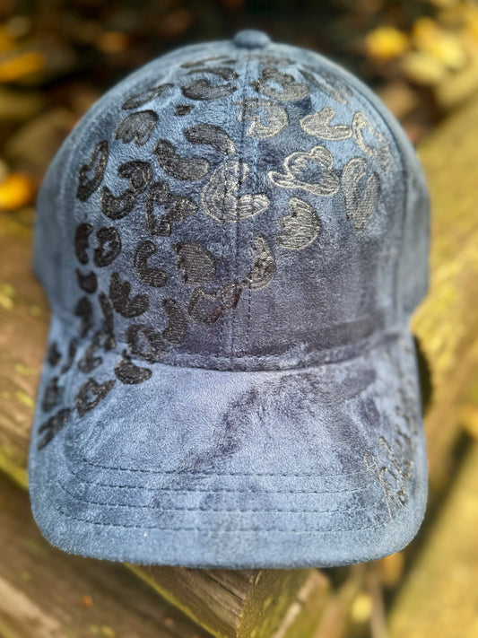 Cheetah Print Navy Ball Cap